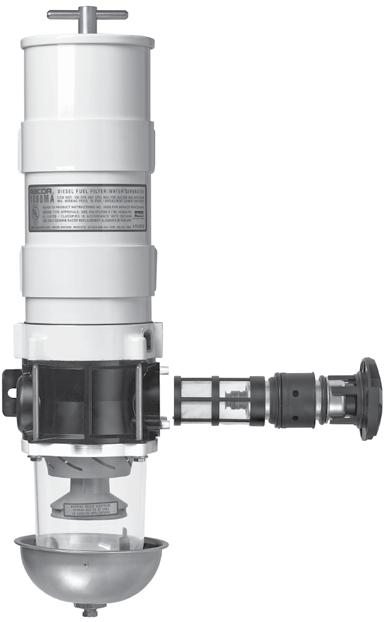 Marine Turbine Series Marine Turbine Series 1000MA Water-in-fuel sensor and indicator. All Racor filter materials and seals are compatible with ultra-low sulphur diesel (ULSD) fuel and to 0 iodiesel.