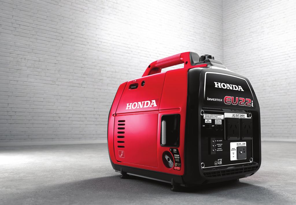 SUPER QUIET GENERATORS The world s best selling leisure generator just got a whole lot better! With 200W MORE power, the all-new Honda EU22i Generator can power more than ever before.