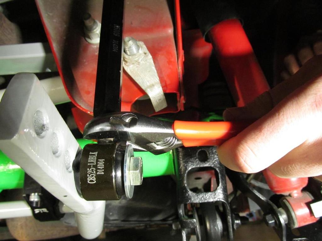 10. The last step is to tighten down the adjustment nuts on the sway bar once they are