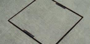opening in frame fits all major PPIC shallow inspection chambers Eliminates the need to cut paving around a circular