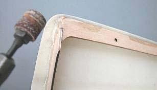 Use a flat sanding block with #180 grit paper to square up the aft edge.
