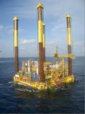 Installation of an Oil Platform in Malaysia conventional platform assembly and successfully utilized it in the China Sea.