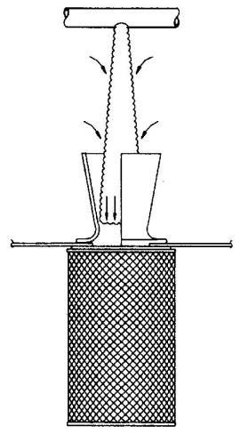 The requirements of the design were to package more filter cloth in a cube and to clean large areas of filter cloth quickly. This arrangement is illustrated in Figure 2.