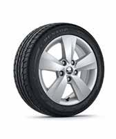 24 25 Denom 5E0 071 497K 8Z8 light-alloy wheel 7.0J x 17 for 225/45 R17 tyres, silver metallic Star 5E0 071 496H FL8 light-alloy wheel 6.