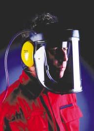 Air fed breathing and control equipment section four CRUSADER LITE AIR FED VISOR Crusader air fed visors are ideal for paint spraying and light finishing applications.