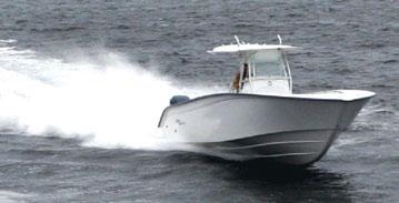 Length 36' 11" Beam 10' 6" Draft 24" Hull Weight (dry) 7900 lbs. Maximum H.P. 1100 Fuel Capacity 410 6000 lbs.