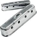 Engine Dress-Up also available in black Finned Valve Covers VC200 This heavy gauge aluminum valve cover is polished to a high luster and features a ribbed design with black painted accent.