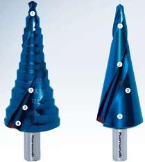 Karnasch Step Drills The patented Blue-Dur coating significantly increases durability.