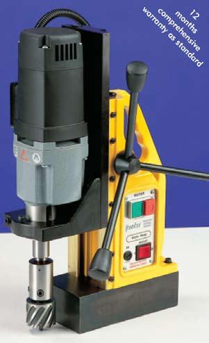 Electomagnetic Drilling Systems PB45 PB70 Height Width Depth Travel Weight 370mm 115mm 280mm 200mm 20kgs Total Power Motor Magnetic Adhesion Voltage Speed Cutter Capacity Drilling Capacity 1200 watt