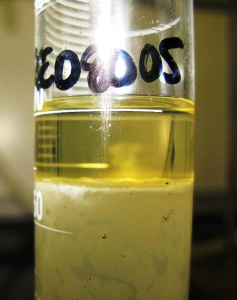 Oil Distillate from Modified ASTM D6997 of Emulsions with added cutters