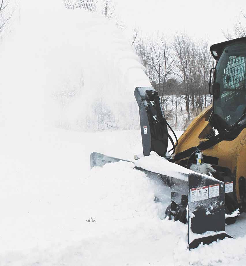 V50 SNOW BLOWEr The paddle-style Auger chews through any type of