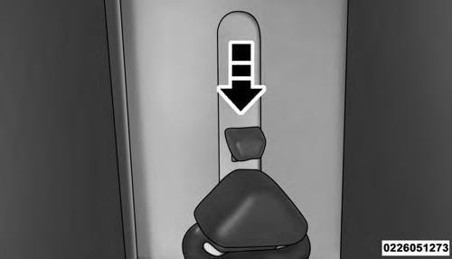 After you release the anchorage button, try to move it up or down to make sure that it is locked in position.