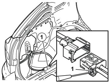 39 Applies to cars from model year 2005- (CH 134000-) Carefully pull the pipe coupling to the existing orange fibre optic cables, under the rear fuse holder Disconnect the connectors from each other.
