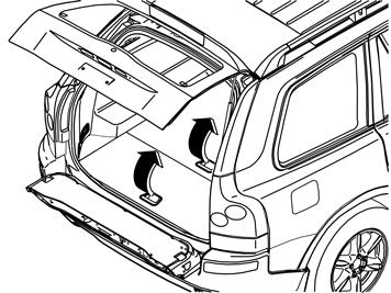 A8800136 2A Illustration A Applies to cars with two rows of seats Fold up the centre rear floor hatch slightly Remove the hatch by pulling it off the mountings at the front edge Remove the storage