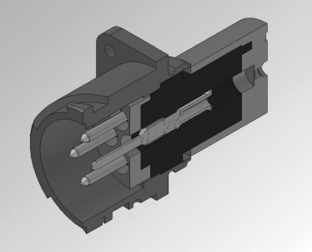Receptacle Stainless steel pin Straight Plug Backshell Sealing grommet Socket insert Seeger