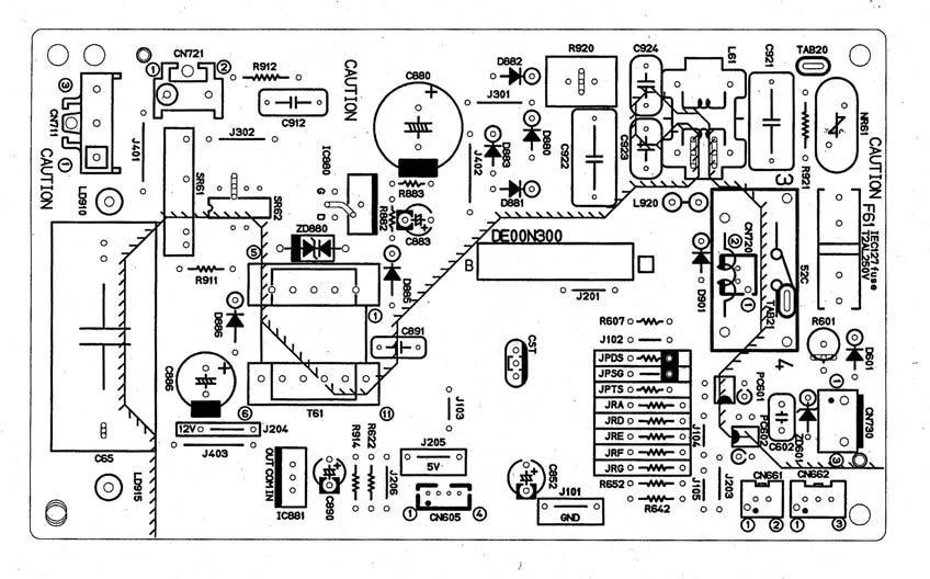 20V AC} -5. Test point diagram and voltage MUH-A20VB MUH-A25VB MUH-A5VB Outdoor deicer P.C. board CN7 Outdoor fan motor 20V AC } CN72 R.V. coil 20V AC } Power supply input NR6 Varistor F6 Fuse 2A/250V 5V DC J205 J0 -- + } CN66-2 Defrost thermistor RT6 + -- R60 } 5~0VDC Defrost interval time short pin (JPDS, JPS) (Refer to 0-.