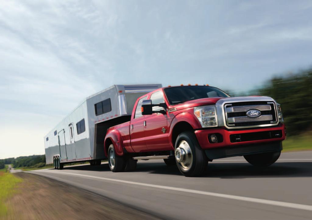 thrives under pressure. Super Duty easily tows up to 24,700 lbs. with its 5th-wheel capability. And it offers best-in-class maximum conventional towing capability.