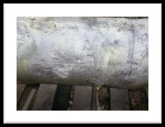 pipe. Also a crack in the ERW longitudial seam weld of