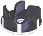 VORTEX IMPELLER An indented ipeller produces a whirling, centrifugal action which allows long and fibrous aterial, solid aterials, etc. to be puped without contacting the ipeller.