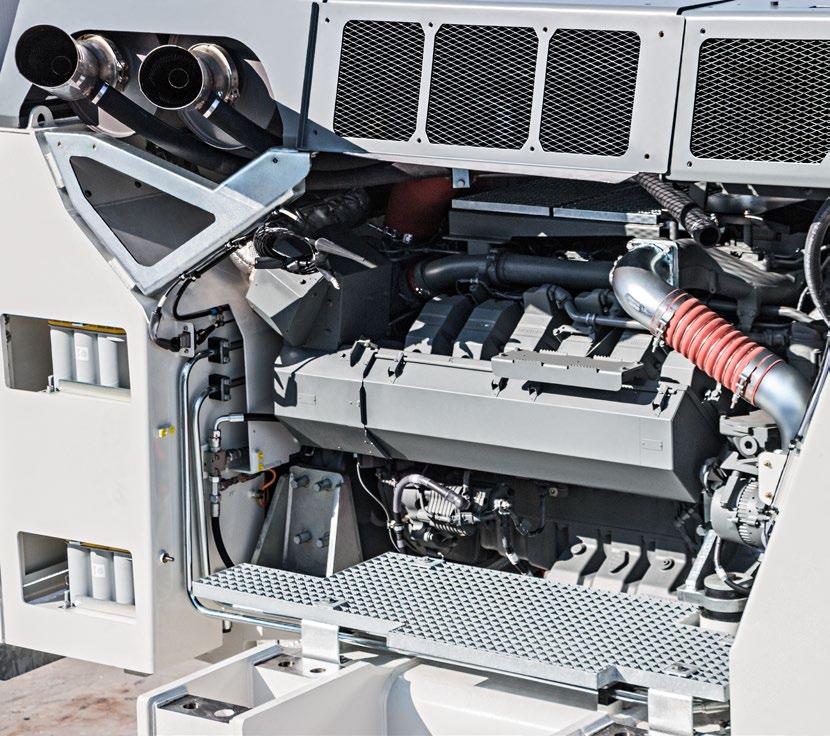 Outstanding performance Diesel engines from Liebherr are distinguished by their high specific performance. This can be called upon at any time thanks to the responsive engines.