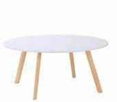 AUKI design Hee Welling 5 Coffee table with natural ash wood legs or stained. Top in HPL Fenix or.