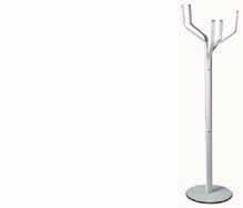 ALBERO design Fabio Bortolani Coat-Hanger with arms at different heights in powder coated metal or mat chromed with stainless steel base with linen fabric pattern and felt.