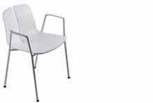 Also available with die-cast aluminium coated or sandblasted. Glides in polythene with felt. This seating program includes a fix height stool.