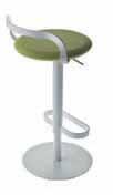 MAK design Patrick Norguet Stool with swivel seat height adjustable. Metal powder coated back or and seat upholstered in fabric, soft or eco-. TEST: EN 78: 6.