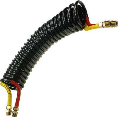 Pipes, Hoses, Tubes Double coiled tubes Application: air braking systems, Standard: ISO 7375 Additional fittings 12 1.5 M18 1.