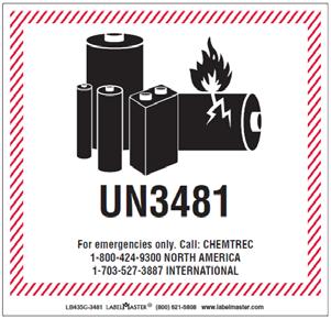 Lithium Batteries UN3480 Lithium Ion Batteries UN3481 Lithium Ion Batteries Contained in/packed with Equipment UN3090 Lithium Metal Batteries UN3091 Lithium Metal Batteries
