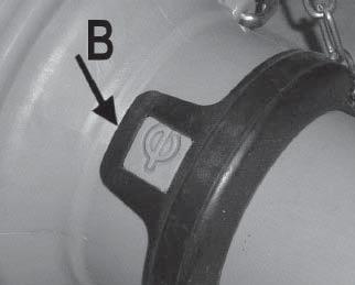 B, Figure 2) lifting tab over on top of (e-shaped lock).