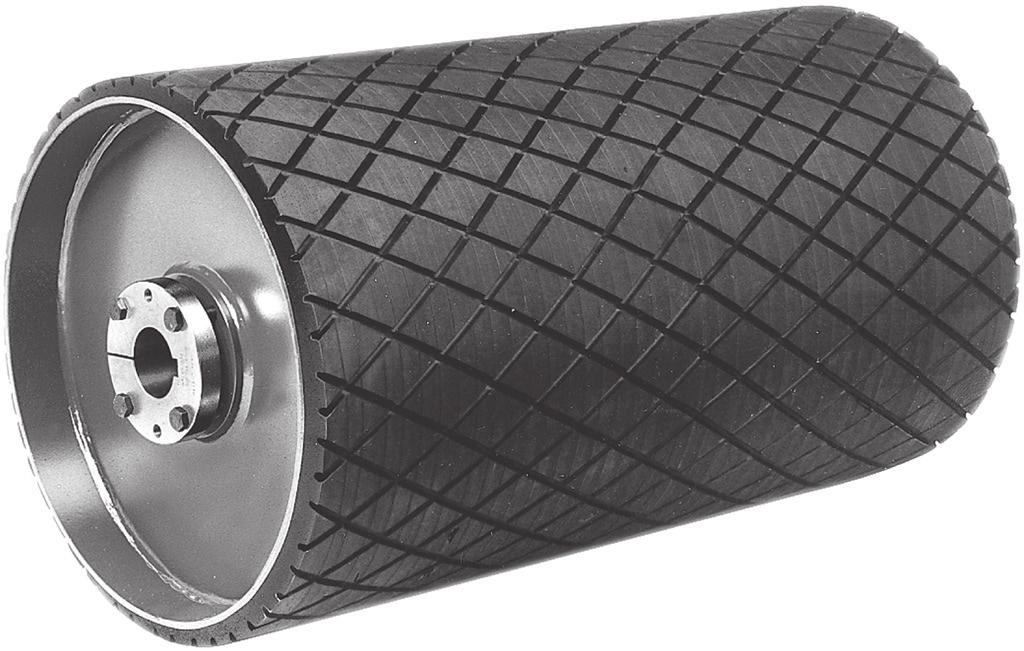 MODIFICATIONS/ ACCESSORIES Conveyor Pulley Lagging Diamond Grooved Lagging pulley surfaces increases belt traction and eliminates rim wear due to abrasive conditions.
