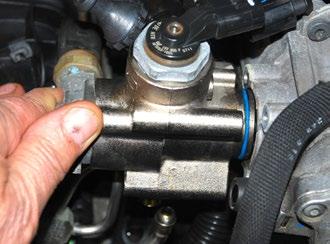Re-attach the fuel lines and electrical connectors, and reverse your steps to complete the job. Cautions and Assembly Notes: Inspect the camshaft and pump rod for damage.