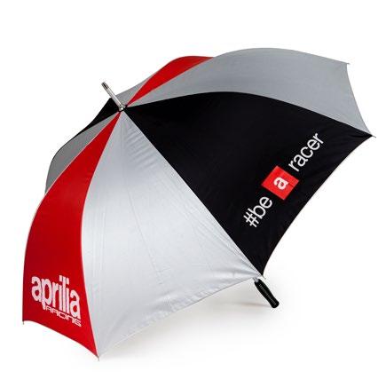 606168M Sports umbrella with #be a racer logo and colors. Golf frame size.