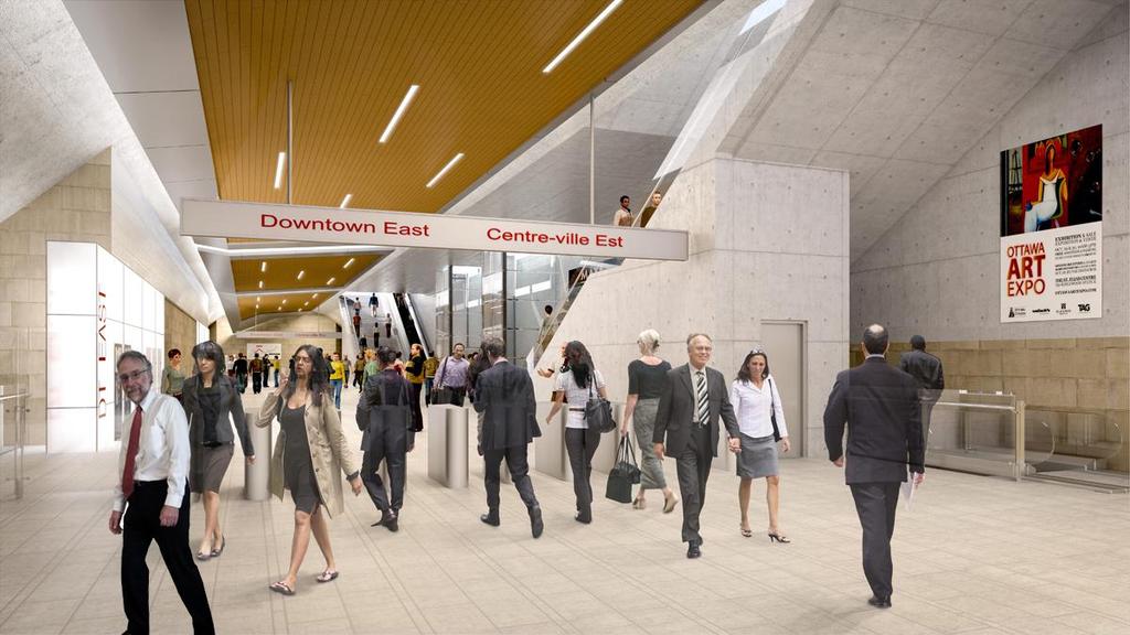 Overview of Confederation Line Approach Stations to Parliament