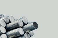 Aluminum wires. Mechanical strength relies on the steel core.