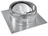 14-gauge galvanized base plate, and 10" to 14" sizes are 10-gauge galvanized base plate Coupler and inside wall are premium stainless steel size a b c Anchor Plate with Damper Used on