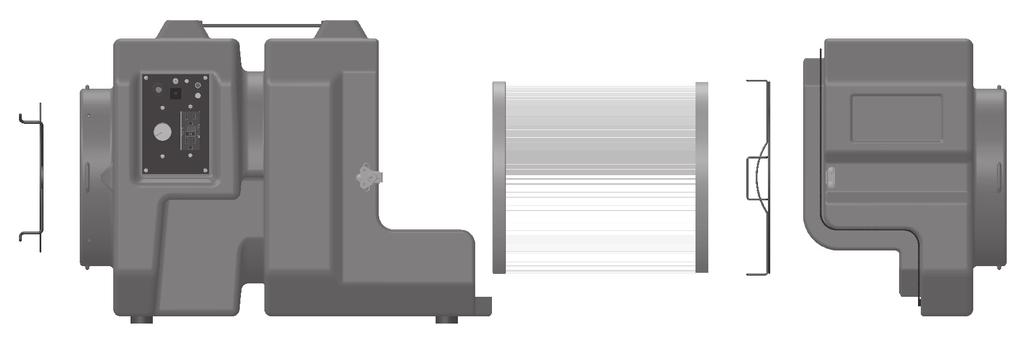 Parts Identification Diagram - Airwash PRO Portable Filtration System Cabinet Parts CHANGE FILTER CHANGER LE