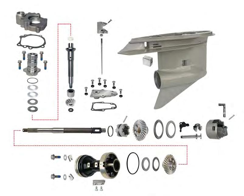 Cobra COMPLETE GEAR HOUSING ASSEMBLY KIT No. 28860 1.86 Ratio All Prop Shaft 11/4 in. Dia. 19861993 V6 & V8 19901993 4Cyl.