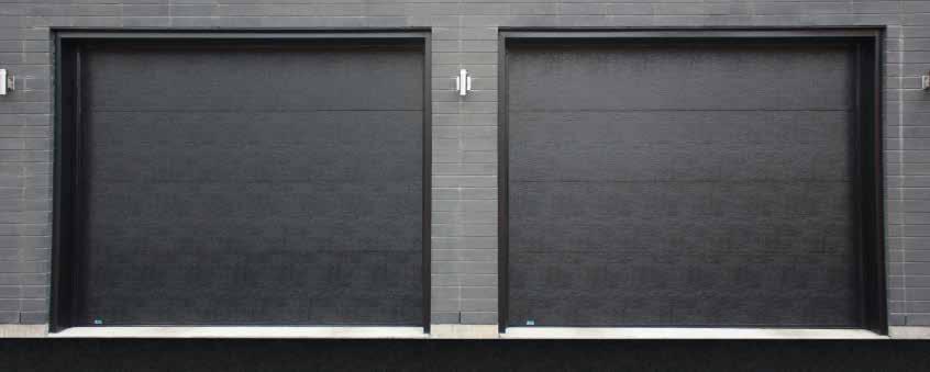 Urban The Art of Contemporary DIMENSIONS DE PORTES Trendsetter, the simple design of the Urban garage door from GAREX is the perfect complement to the modern architectural style of your home.