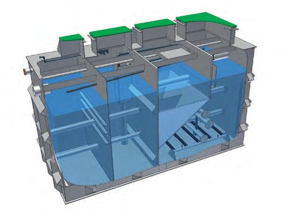 ACO Clara Technology description The ACO Clara sewage treatment plant consists of a mechanical pre-treatment part and a biological compartment.