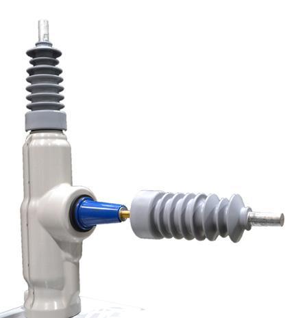 The trip spring guarantees an open gap of the contacts inside the vacuum interrupter resulting in a fail-safe operation.