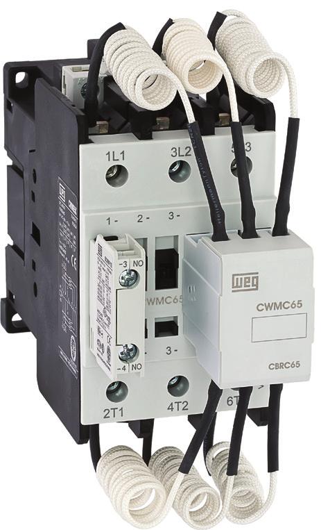 Contactors for Capacitor Switching Modular design For 35 mm DIN rail or screw assembly.