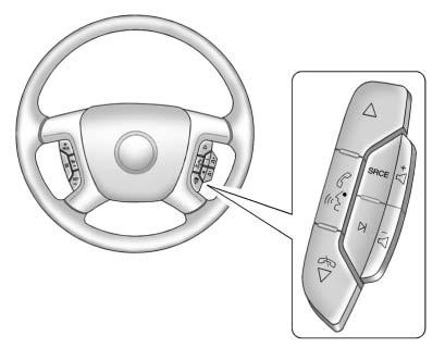 5-2 Instruments and Controls Controls Steering Wheel Adjustment For vehicles with a tilt steering wheel, the lever is located on the left side of the steering column. To adjust the steering wheel: 1.