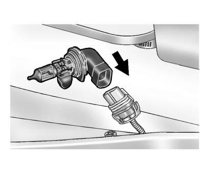 Vehicle Care 10-41 5. Disconnect the electrical connector. 6. Turn the bulb counterclockwise one quarter turn to remove it from the headlamp assembly. 7.