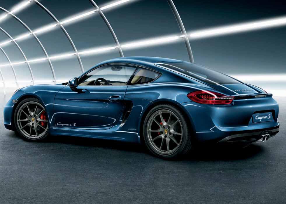 Exterior 5 Express your inner attitude and accentuate the resolutely toned physique of your Cayman with wheels and selected additional options from Porsche Tequipment.