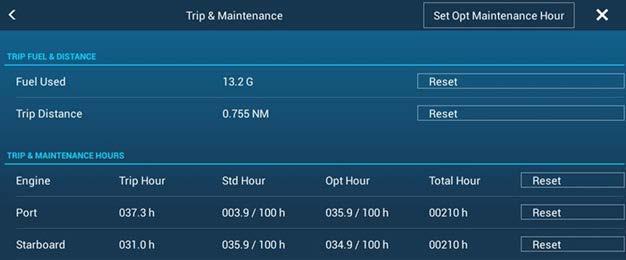 Maintenance]. E.g. Trouble Codes Trouble codes with detailed descriptions are available on the TZTL12F/15F screen. E.g. Trip & Maintenance In this page, the trip and fuel infomration can be reset.