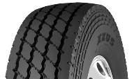 5 MICHELIN X One XZU S 23 Goodyear Bridgestone 10,000 lb/tire capacity at 65 mph* Helps improve bead durability from extra long metallic chafer Long tread life in high scrub urban applications, such