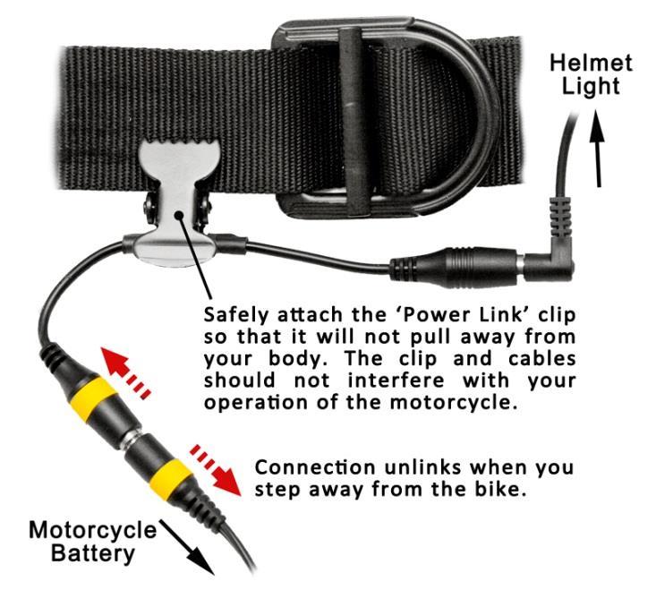 Clip and cables should not interfere with your operation of the motorcycle. 4.