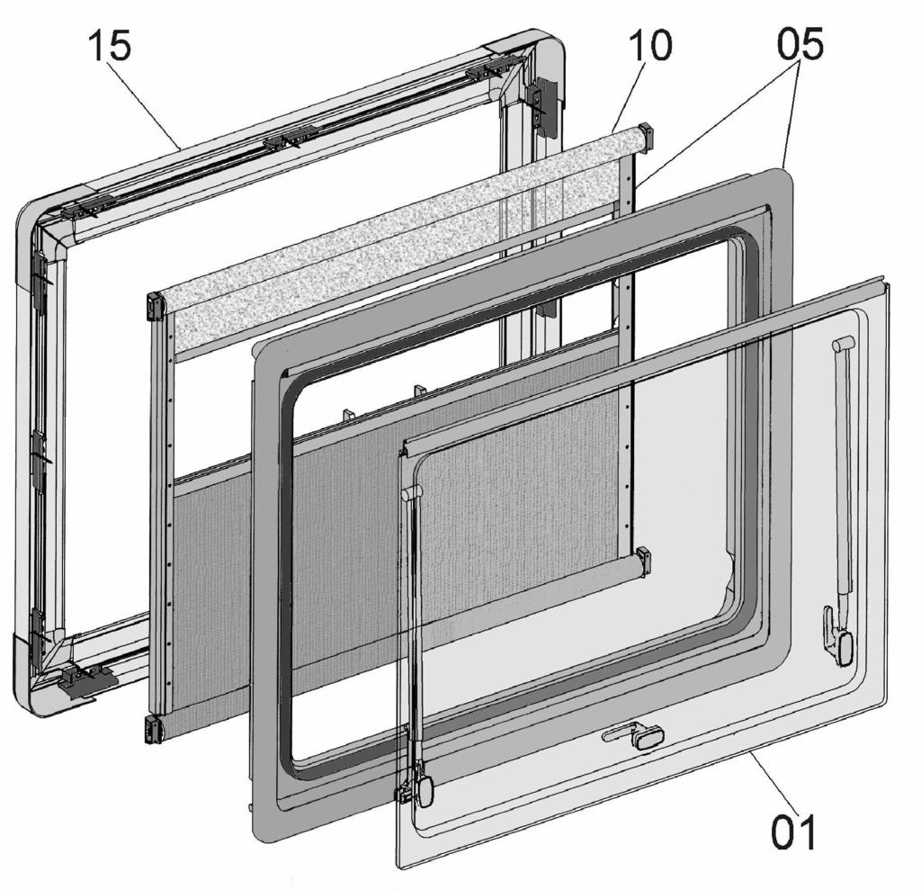 S4 - window 7/14 2.7 Spare Parts S4.6 Window top hung / Fixed window frame cpl.doc Spare Parts S4.